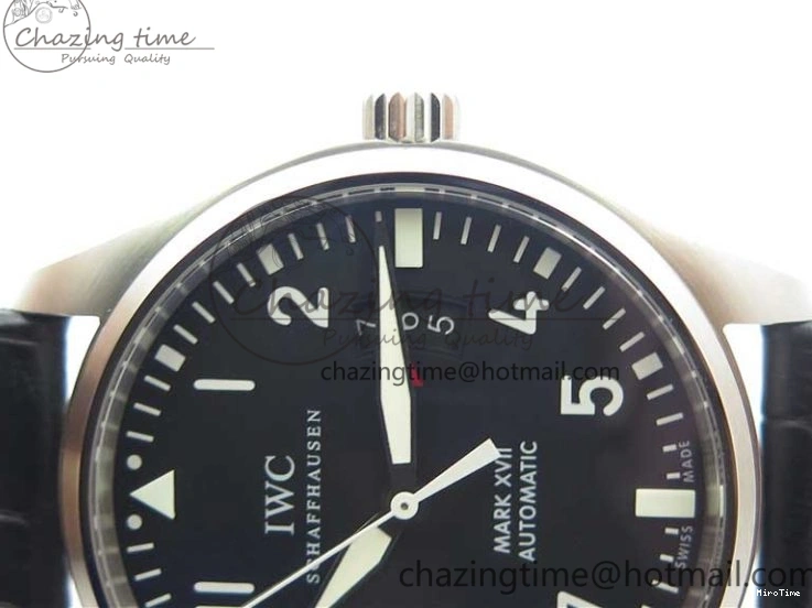 MIROTIME 0504 Affordable Mark XVII IW326501 FKF 1:1 Best Edition Black Dial on Black Leather Strap 7131